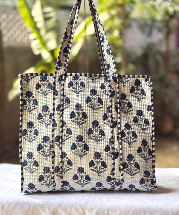 arge-shopping-tote-bag-with-zip-closure-handle-dark-blue-gray-floral-print-scaled