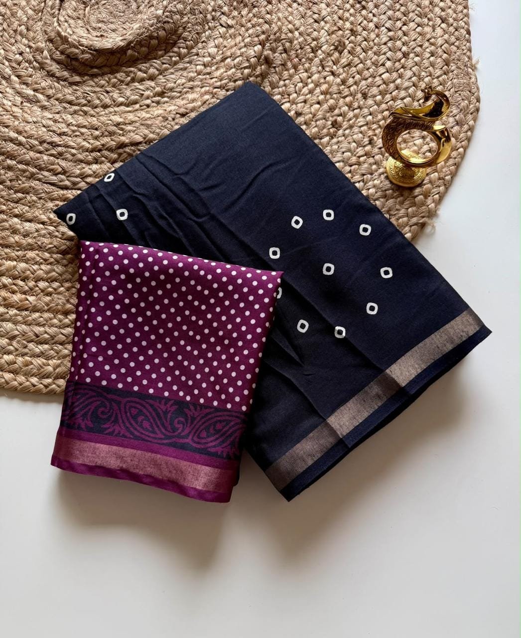 Mul Cotton Saree with design in Pallu print  Blouse